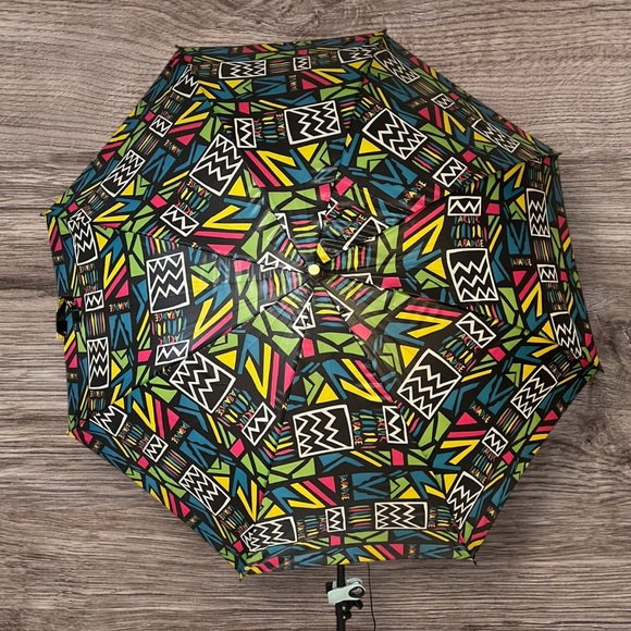 Vintage 90s Fluorescent Umbrella/Parasol - Picture 2 of 11
